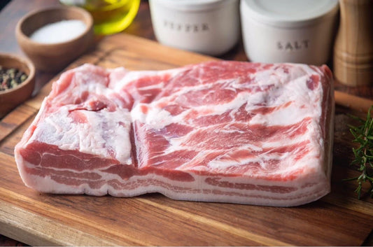 Belgium Frozen Pork Belly Skin-On (Without Soft Bone) 4kg