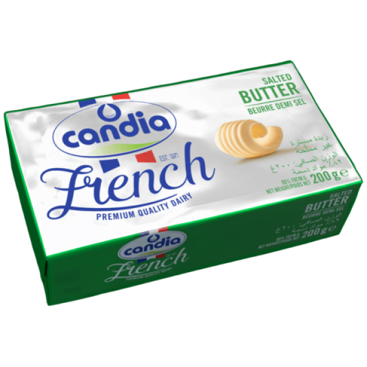 CANDIA French Butter Block Salted 82% Fat (200g)